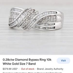 Women white gold ring